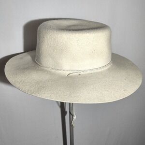 Gaucho Wool‎ Western Cowboy Hat XLarge Cream Rope Band Made USA